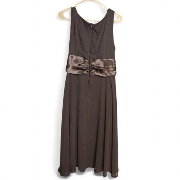 Connected Apparel, Dark Gray, Dress Women's 12, Midi Length, Zip Up Sleeveless - Picture 2 of 6